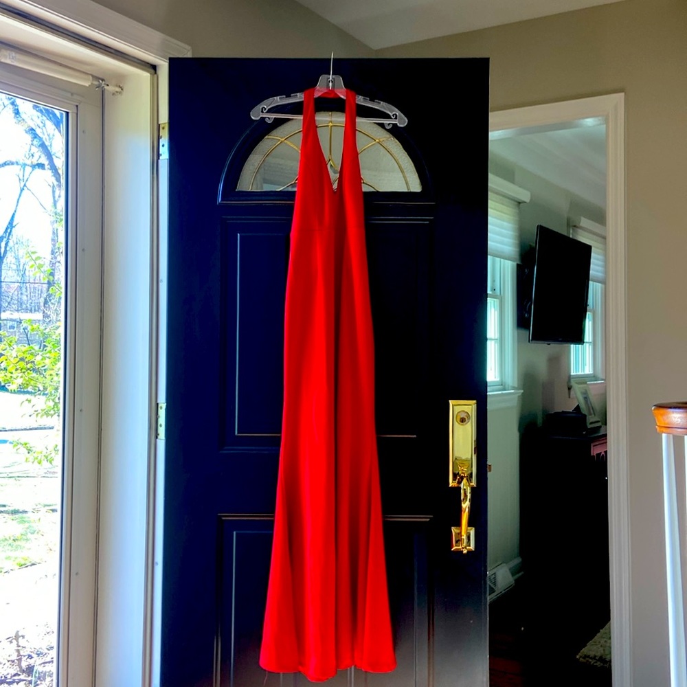 Red Halter Prom Dress